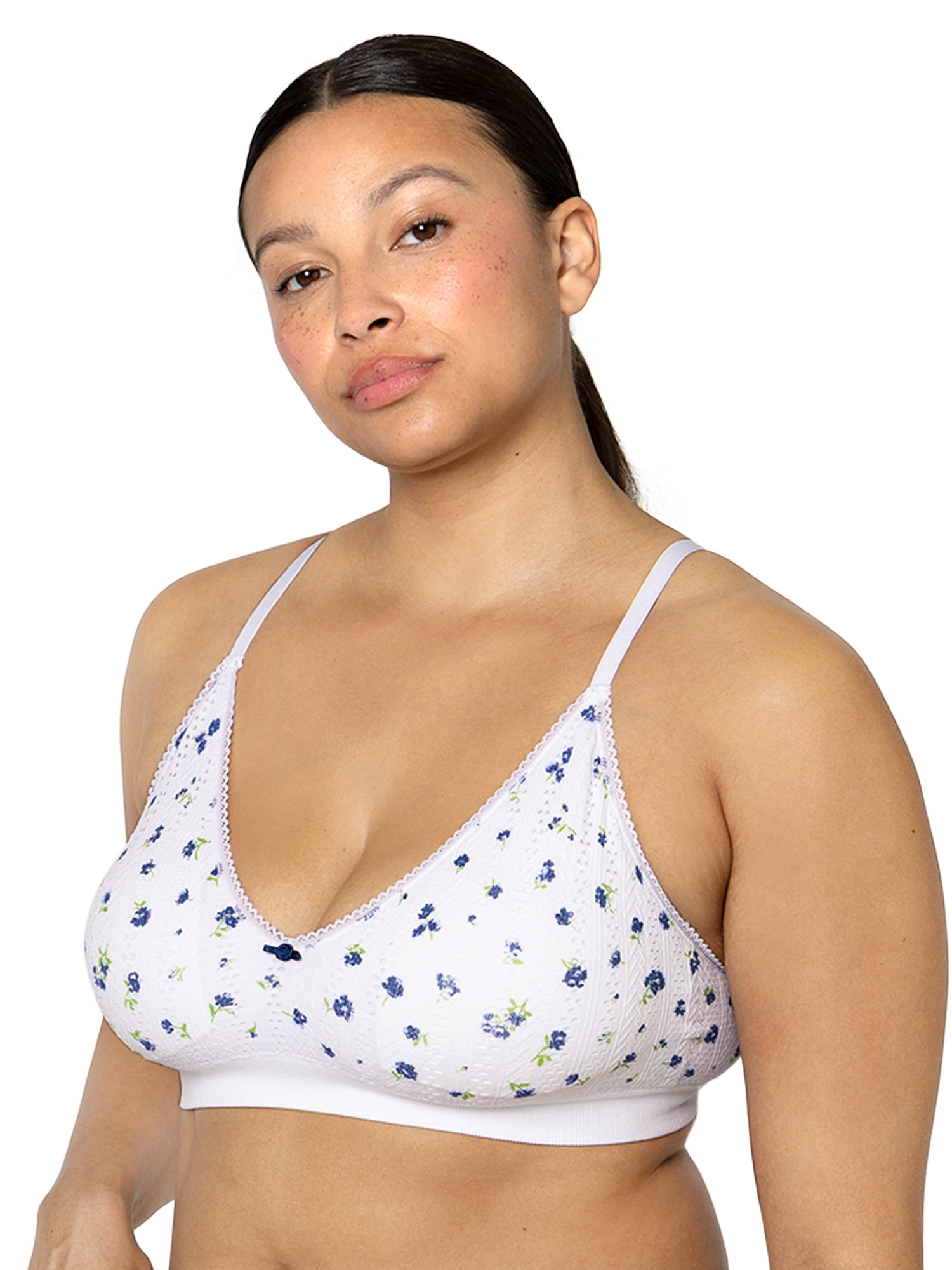 fresh collection by Fruit of the Loom Women's Seamless Pointelle Triangle Bralette
