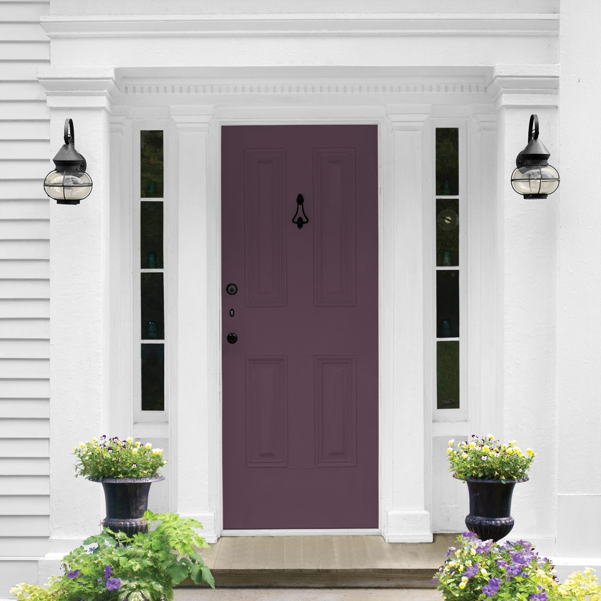 Glidden One Coat Purple Basil / Purple Semi-Gloss Exterior Paint with Primer, 1 Gallon