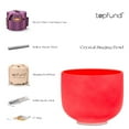 thumbnail image 5 of TOPFUND 440Hz Red C Note 14 inch Crystal Singing Bowl Root Chakra with Heavy Duty Carrying Case and Suede Stick, 5 of 7