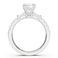 thumbnail image 3 of Earth Jewel 1.92 Ct Round Cut Lab-Created Simulated Diamond Halo Engagement Ring - Beautiful Wedding Ring with Accents - 14K White Gold Plated Ring - Ideal Gift for Engagement and Weddings, 3 of 3