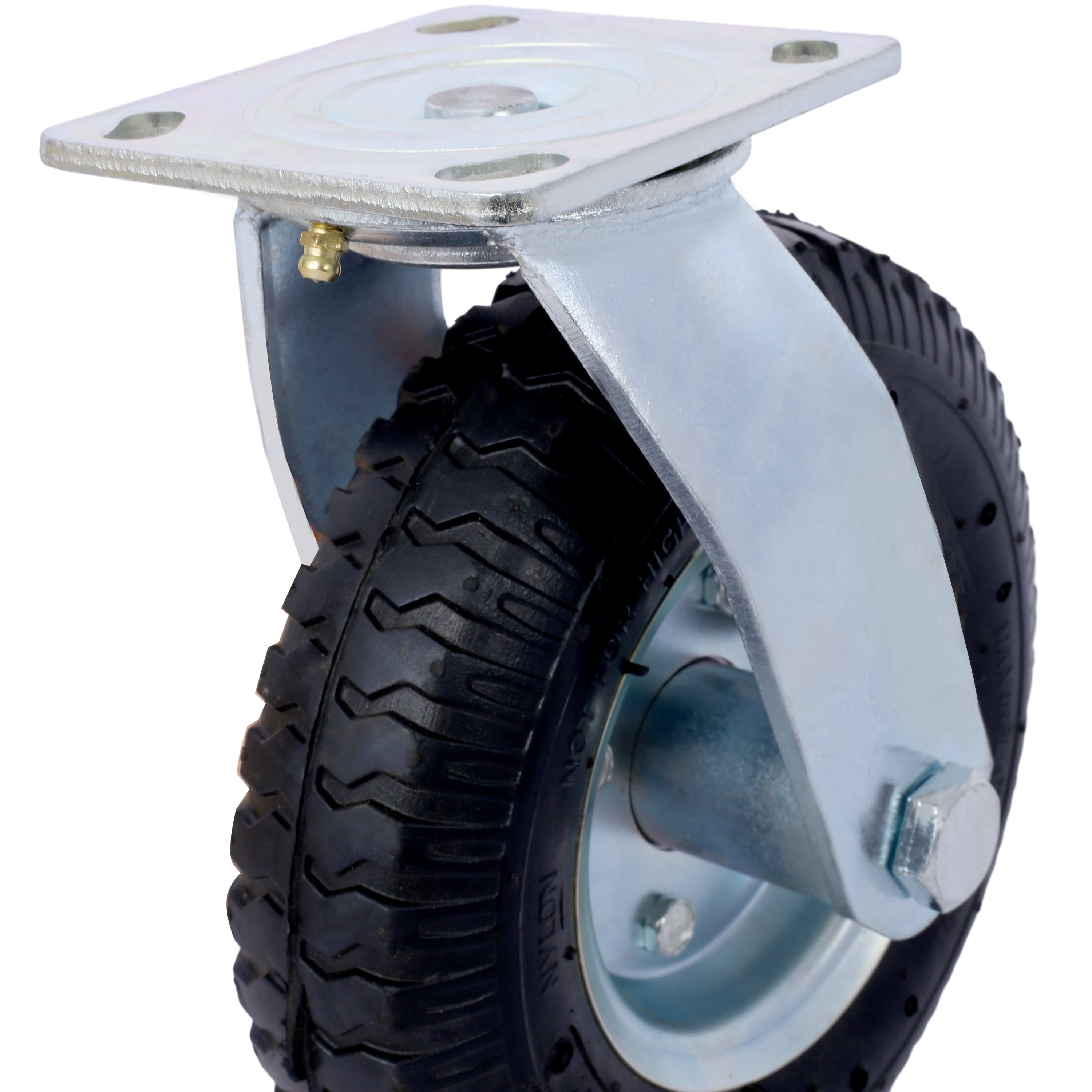LiviNest Heavy Duty Pneumatic Caster Wheels: 220lb Capacity per Wheel - Smooth 360° Swivel for Workshop & Garage - 8 Inch Air-Filled Tires with Steel Hub & Ball Bearings