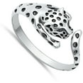 thumbnail image 4 of Adjustable Leopard Ring .925 Sterling Silver Band Jewelry Female Male Unisex Size 11, 4 of 4