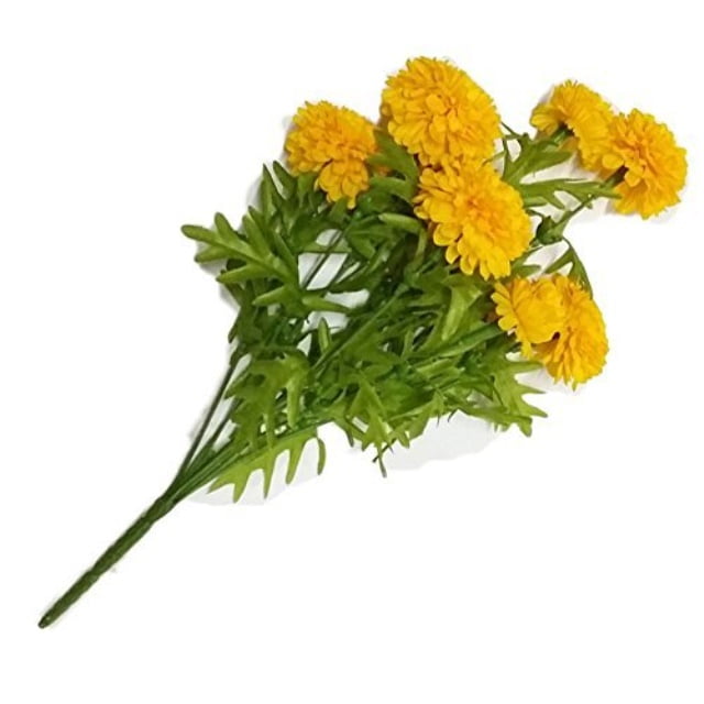 GoodGoodsThailand, Thai Artificial Yellow Marigold Bunch, Artificial