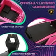 thumbnail image 5 of Aosom Licensed Lamborghini Sit and Scoot Ride on w/ Music Headlights, Pink, 5 of 9