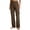 Brown, variant on Women's Mid-Rise Loose Fit Cargo Boot Pants with Side Pockets Utility Pants for Casual Hiking Outdoor Activities Khaki XL(XL)