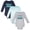 Little Dude Dino, variant on Infant Boys Cotton Long-Sleeve Bodysuits 3-Pack, Little Dude Dino, 0-3 Months