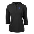 thumbnail image 2 of Women's Cutter & Buck  Black Duke Blue Devils Virtue Eco Pique Recycled Half-Zip 3/4-Sleeve Hoodie, 2 of 3