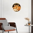 thumbnail image 2 of 12 Inch Wall Clock Battery Operated Silent Clock Decorative for Office, Kitchen, Outdoor, Living Room，Cute Red Fox Sleeping in The forest Lovely Pattern, 2 of 4