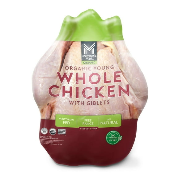 Member's Mark Organic Whole Chickens, priced per pound