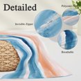 thumbnail image 4 of Orange Navy Blue Ombre Body Pillow Cover 20x54, Abstract Beach Waves Gradient Decorative Pillowcase with Zipper, Microfiber Pillow Protector, Soft Breathable Long Lumbar Pillowcases for Women, 4 of 9