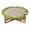 A, variant on Round Cat Scratching Bed with Wooden Stand - Sisal Scratcher Lounge with Pom-Pom Trim - Elevated Cat Nap & Scratch Pad for Indoor Cats,M