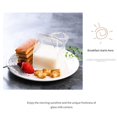 thumbnail image 4 of Cateissary Contenedor de taza de leche de vidrio en forma de caja Botella de jugo de café de desayuno transparente para comedor Restaurante de Organizadores de utensilios de cocina, 4 of 6