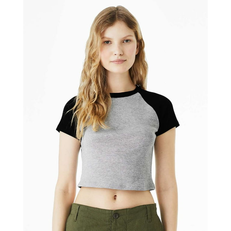 Bella & Canvas B16006304 Women Micro Rib Raglan Baby T-Shirt Bella & Canvas B16006304 Women Micro Rib Raglan Baby T-Shirt