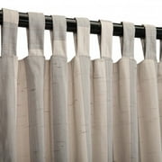 Sunbrella Outdoor Curtain with Tabs in Decade Pewter 50 in x 120 in