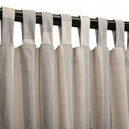 Sunbrella Outdoor Curtain with Tabs in Decade Pewter 50 in x 120 in