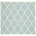 thumbnail image 6 of SAFAVIEH Dhurrie Toby Geometric Moroccan Wool Area Rug, Light Blue/Ivory, 6' x 6' Square, 6 of 9