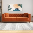 thumbnail image 6 of Lana Mid-Century Modern Rectangular Tight Back Velvet Sofa in Orange, 6 of 6