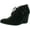 Black, variant on Qupid Women's Valley-01 Hidden Wedge Ankle Round Toe Lace Up Bootie