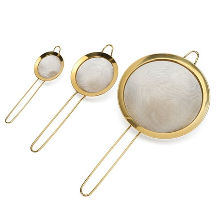 

OTVIAP Flour Sieve Stainless Steel Fine Mesh Oil Strainer Flour Colander Sieve Sifters with Long Handle for Kitchen Food Flour Colander