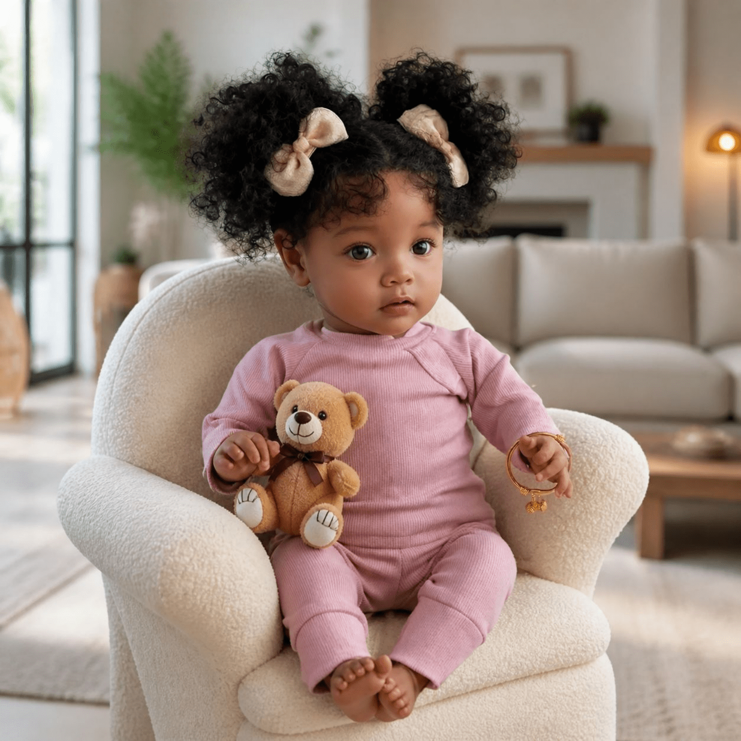 22 Inch Lifelike Reborn Baby Dolls African American Girl Realistic Newborn Baby Doll Handmade Already Cloth Body Bebe Newborn Finished Painted Birthday Gift Christmas Gift