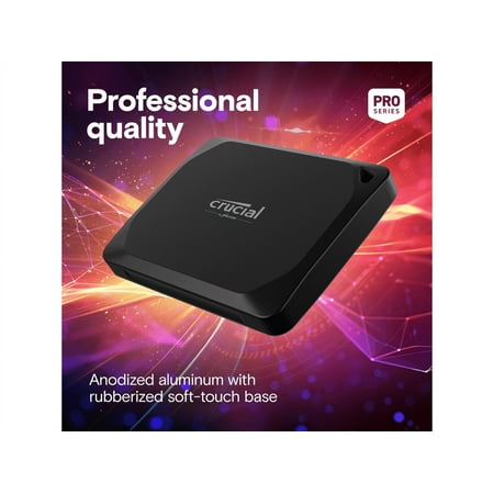Crucial - X10 Pro 2TB USB-C External SSD - Black