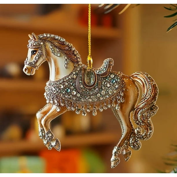 Adorno navideño colgante para árbol de Navidad con luces brillantes y gorro de Papá Noel con forma de bulldog francés, ideal para decoración festiva. 1 unidad Rkxzt