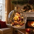 thumbnail image 6 of Glowing Christmas Story Ornament, Light-Up Mini Holiday Scene with Warm LED Light, Festive Keepsake Gift for Home Christmas Party Decoration, 6 of 6