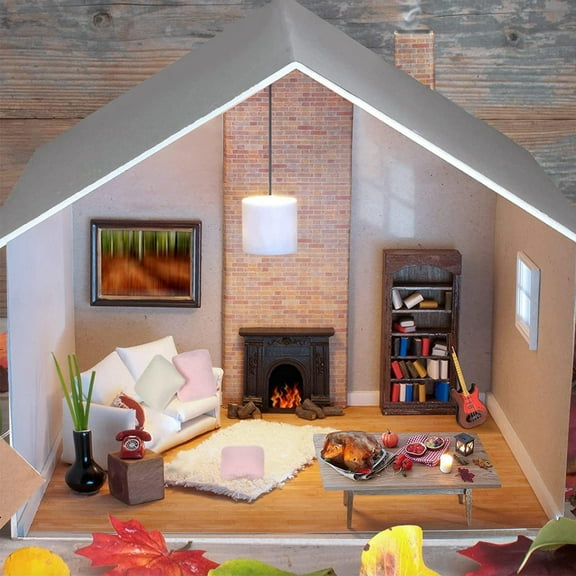 SOPOTUTU miniature furniture for doll houses plush assorted color 9Pcs