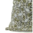 thumbnail image 4 of Fabdivine Thick Linen Hand Block Print Vintage Throw Cushion Cover , 16"X16", White, 4 of 5