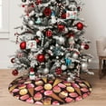 thumbnail image 5 of Sikiie Ice Cream Cake 30-48 inches {designName} Print Christmas Tree Skirt Snowman Xmas Tree Skirt with Edge Christmas Decorations for Holiday Party, 5 of 7