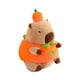 thumbnail image 4 of Sofá único de capibara de peluche transformable de 11,81 pulgadas para sala de estar Figura de capibara suave caqui, 4 of 7
