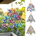 thumbnail image 3 of Iridescent Hummingbird Acrylic Wonderland Wall Window Christmas Tree Ornament, 3 of 3