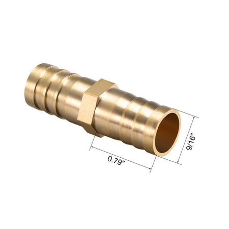 joiner barb 2pcs fitting connector hose brass fuel straight boat air water