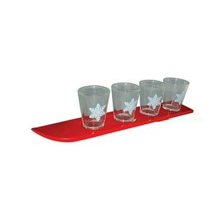 Sloping Ski Glasses - Set of 4, Unique Gifts for Skiers; Fun Barware
