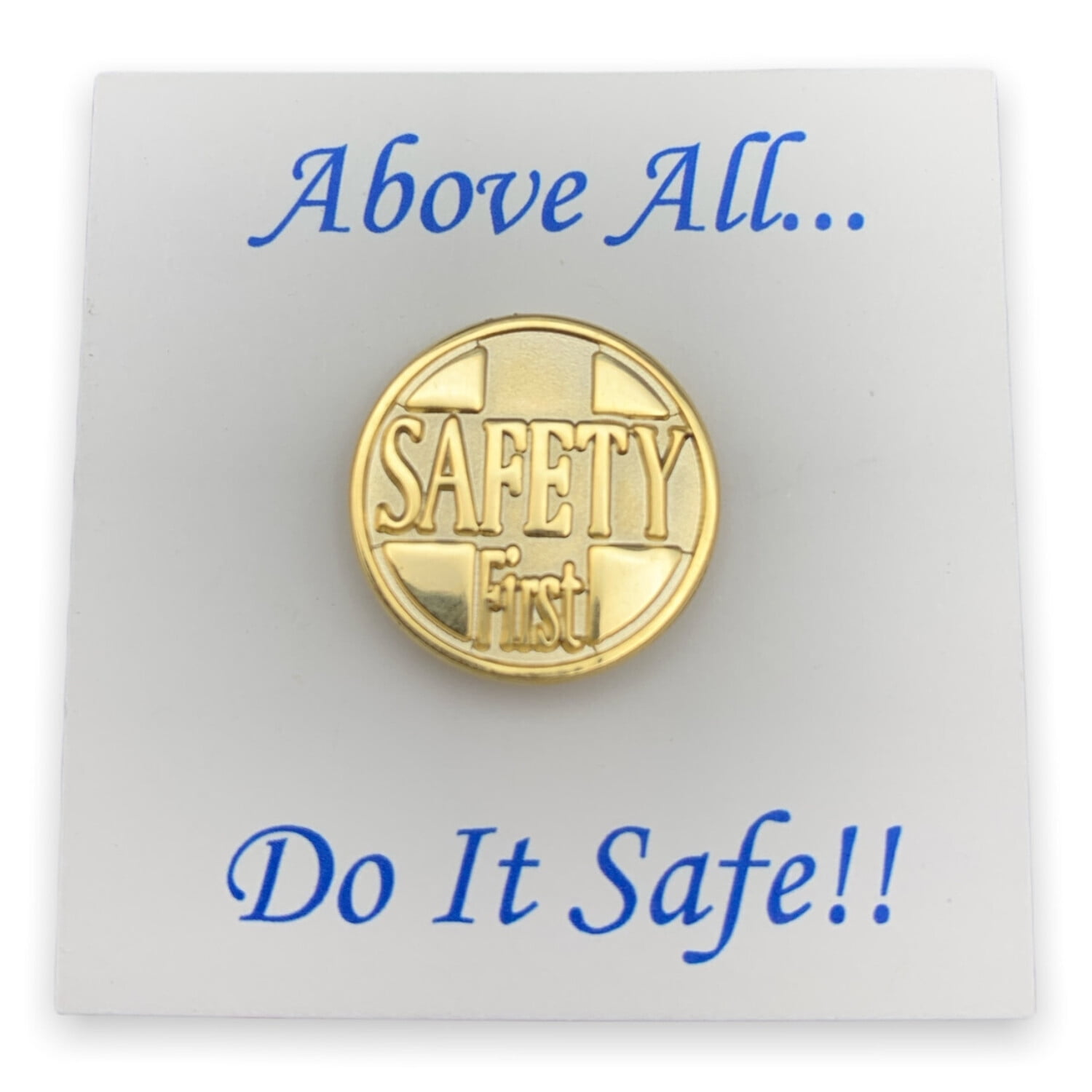 StockPins Safety First Lapel Pin, Gift Card And Gift Box Set Made In ...