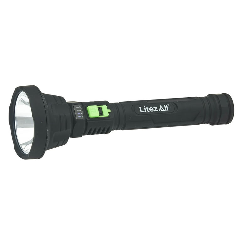 LitezAll Rechargeable ULTAC2 1000 Lumen LED Flashlight Battery Meter - Walmart.com
