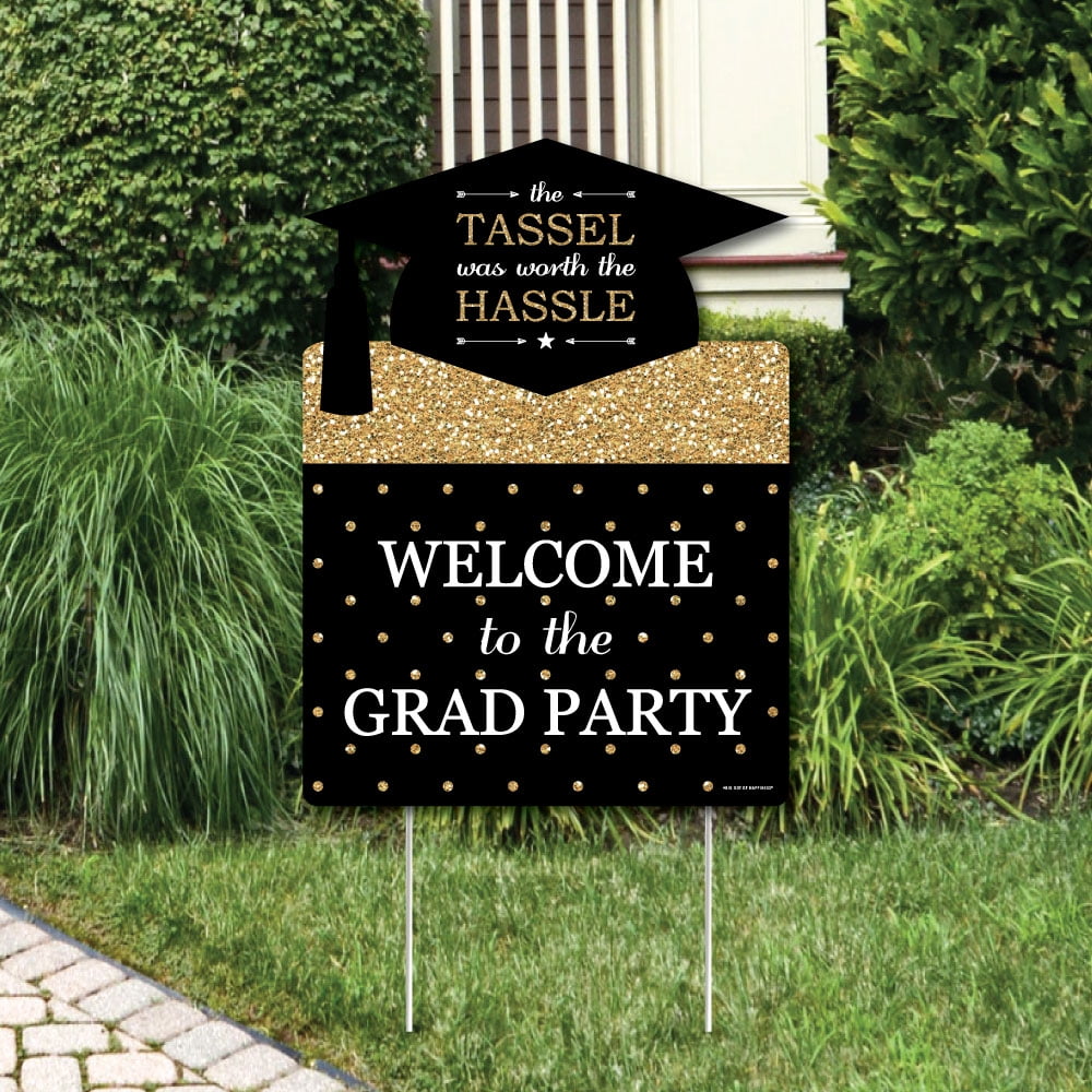Tassel Worth The Hassle Gold Graduation Decorations Graduation