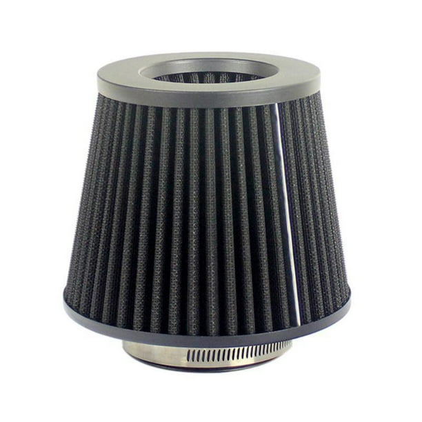 Riwesomey Filtro de aire para coche Universal, cono de malla deportiva de alta potencia de 3 pulgadas, Kit de inducción de admisión de aire Vehículos, repuestos y accesorios Mis Negro