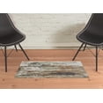 thumbnail image 2 of HomeRoots 513168 2 x 3 ft. Orange Purple & Green Abstract Power Loom Rectangle Area Rug, 2 of 3