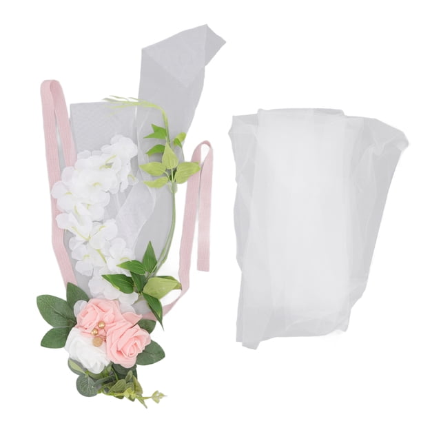 Flores artificiales para el pasillo de la boda y la ceremonia, elegante decoración de sillas con flores rosas