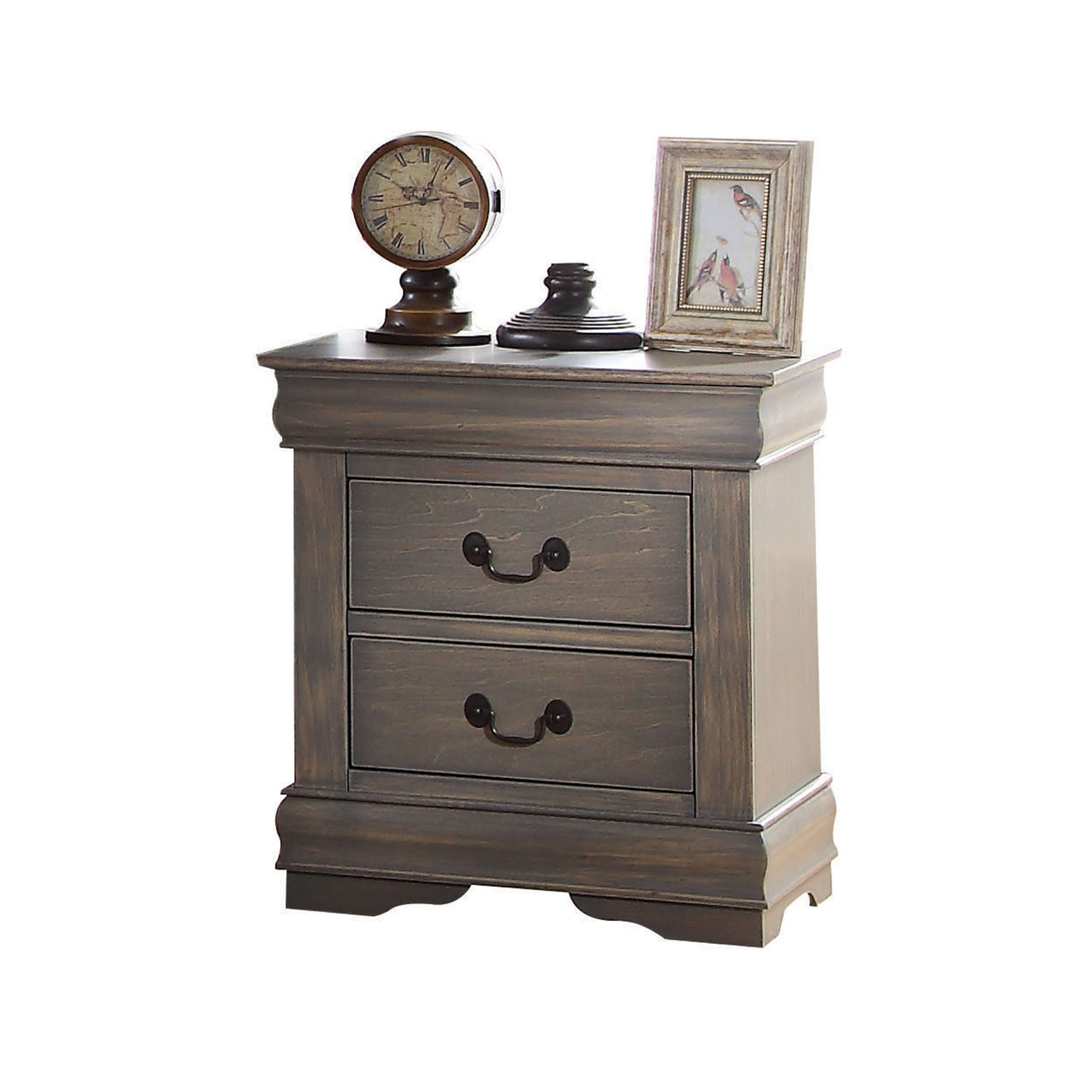 Acme Louis Philippe 2 Drawer Nightstand Multiple Finishes Walmart Com Walmart Com