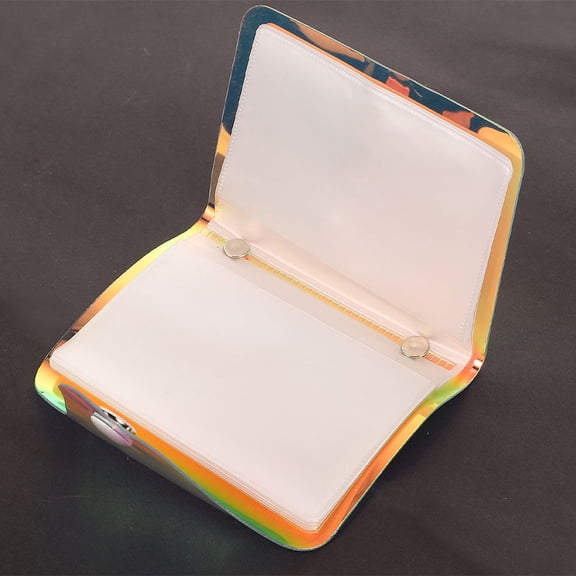 Hytrove 2Pcs Multi-Card Holographic Credit Card Holder Wallet Compact Portable PVC Material