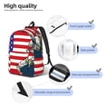 thumbnail image 4 of Naloa American Astronaut Runs Forward Canvas Backpack for Men Women Rucksack Casual Travel Daypack College Tote Satchel Bookbag for Teens-Medium, 4 of 7