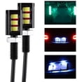 thumbnail image 3 of HAHDAXIA License Plate Light, 2x 12V Universal Car Car Motorcycle LED Waterproof License Number Plate Screw Bolt Light Lamp (White LED), 3 of 7