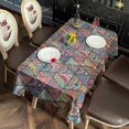 thumbnail image 4 of Boho Bohemia Flower Rectangle Tablecloth 60"x102",Waterproof Polyester Rectangle Table Cloth, Wipeable Spillproof Polyester Tablecloth for Dining, Camping, Indoor and Outdoor, 4 of 6