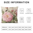 thumbnail image 5 of CMMY  Pink Blooming Romantic Roses Throw Pillow Covers Vintage Natural Flower Bouquet Art Design Square Pillowcases for Home Decor Sofa Car Bedroom Pillow case, 5 of 5