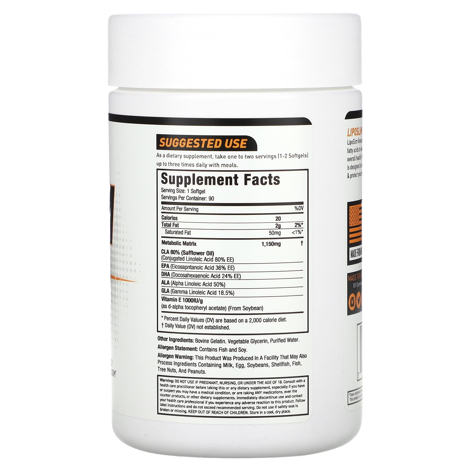リポスリム LIPO SLIM Musclesport LipoSlim Revolution, Fat Metabolizer with EPA