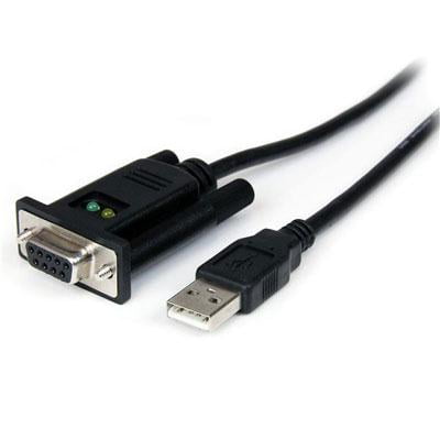 StarTech 3.3' 1 Port USB to Null Modem RS232 DB9 Serial DCE Adapter Cable with FTDI