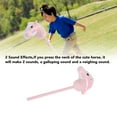 thumbnail image 4 of Stick Hobby Horse Riding Toy, Stick Horse Plush Handcrafted Hobby Horse on A Stick , 27.56inch 2 Sound Effect Plush Horse Stick Toy with  Neighing Sounds, 4 of 7