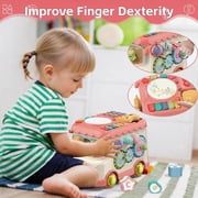 LieGorJi Musical Learning Bus Toys, Baby Montessori Toys for Kids, Educational Developmental Sensory Toy for Toddler, Birthday Gifts for 1-3 3-6 Year Old